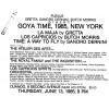 1985 Plexus Art Opera 1: Goya Time 1985 New York, CUANDO