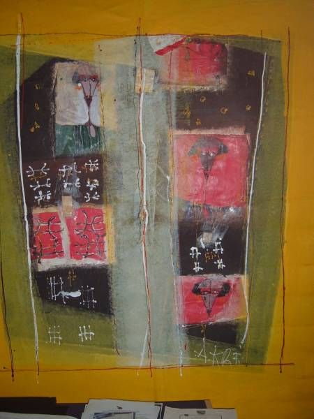 117 kre giallo grande figura donna