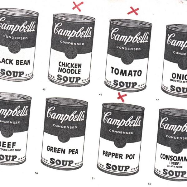 1987 Do you think that is possible to eat Andy Wharol by eating a campbell's soup can?