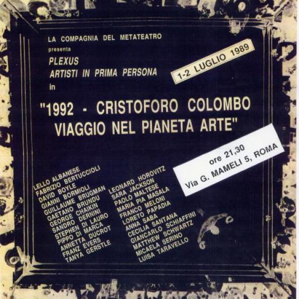 52 1989 roma metateatro viaggio nel pianeta poster black
