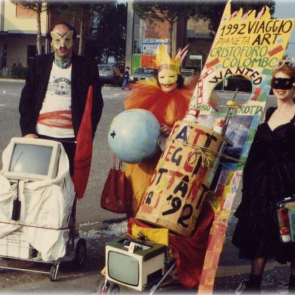 1990 C. Columbus Voyage in the Planet Art, Part 2, The Departure of the Telematic Crew, Metateatro, Rome