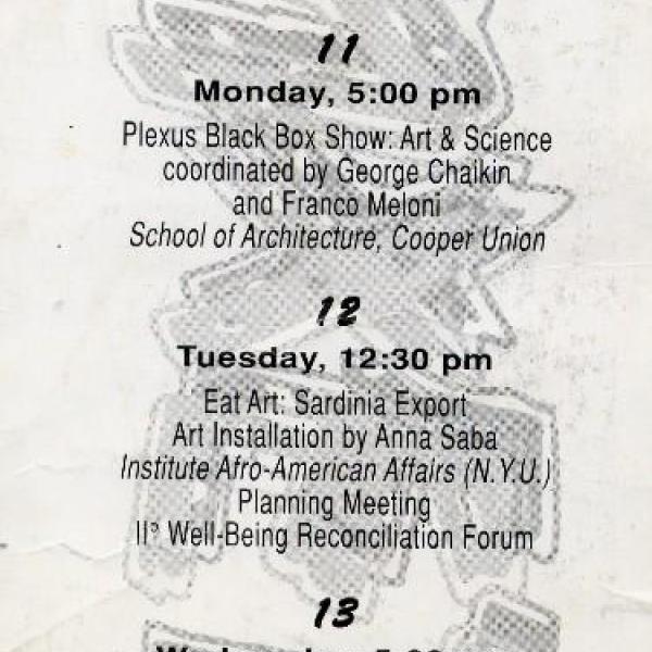 66 1993 new york nuraghic voyage announcemnt program