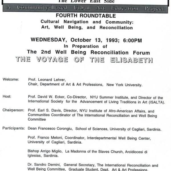66 1993 nyu summer institute 4 round table announcemnt