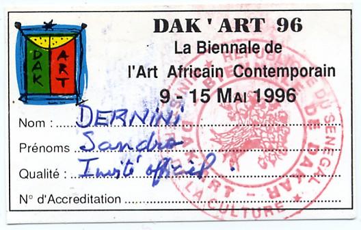 77 1996 dakar dak art 96 card